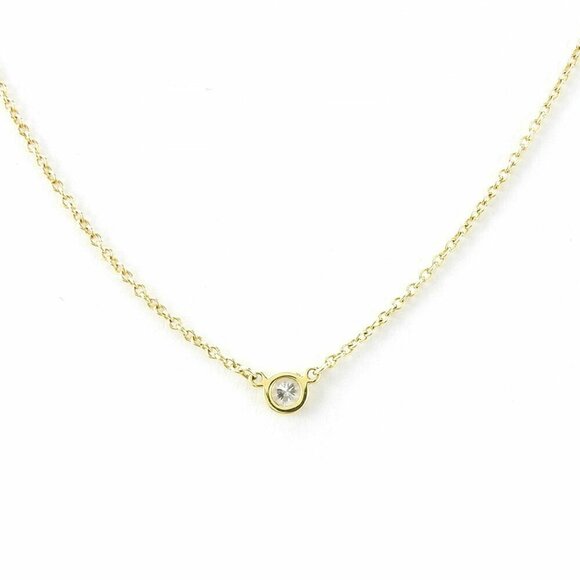 TIFFANY & CO. Yellow Gold Diamond Necklace - Picture 1 of 5